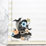 floral witchy hat halloween a5 notepad