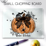 20048 personalised pumpkin lace halloween chopping board 3