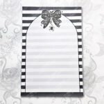 black lace bow & spider gothic a5 notepad