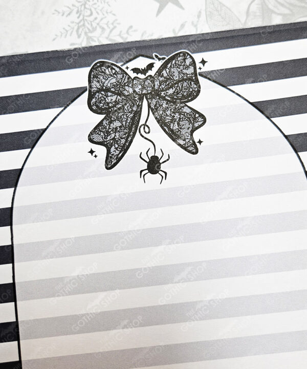 black lace bow & spider gothic a5 notepad