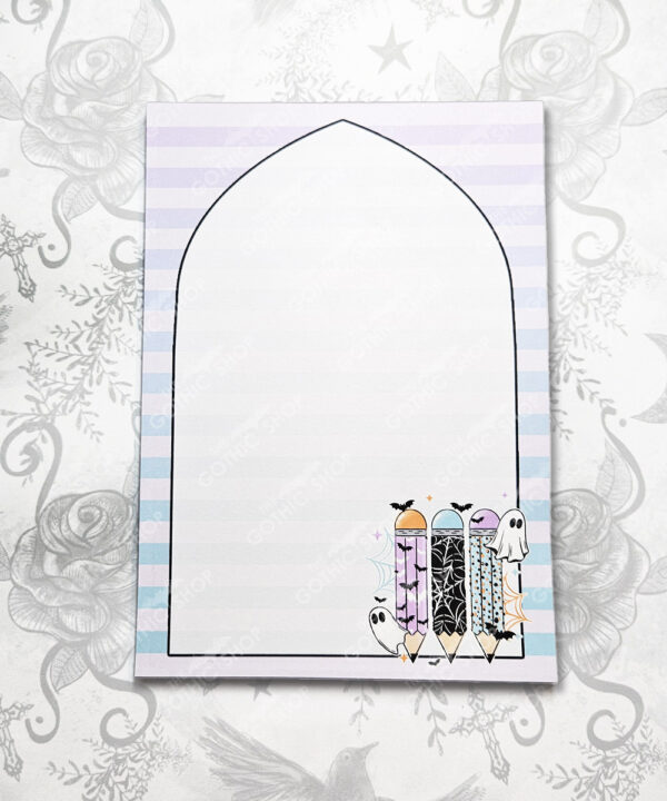 ghosts with pencils halloween a5 notepad