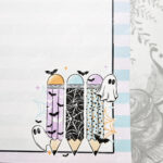 ghosts with pencils halloween a5 notepad