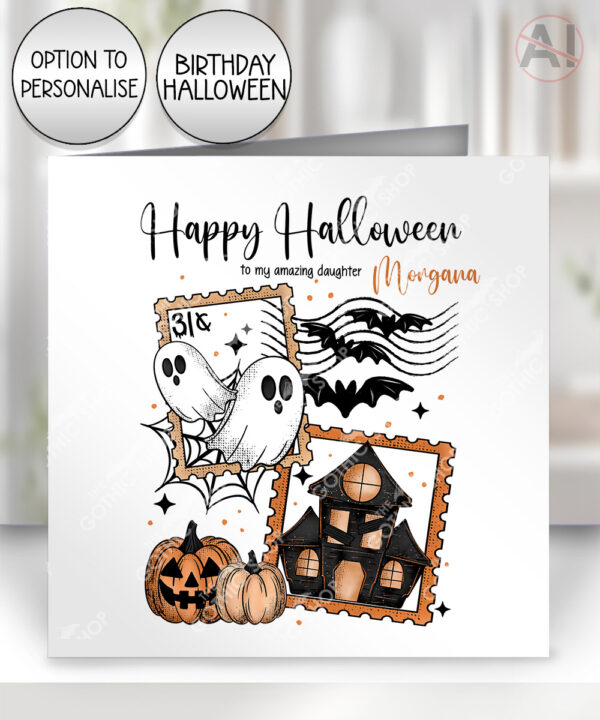 20061 personalised halloween stamp card