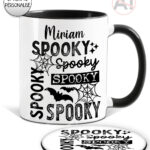 20067 spooky gothic halloween mug coaster