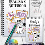 20073 personalised spooky ghost notebook 2