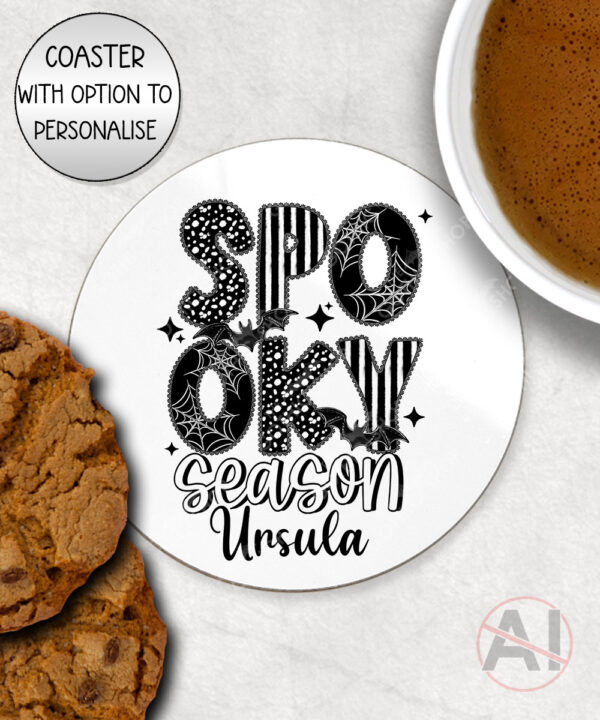 spooky season halloween mug and/or coaster optional to personalise