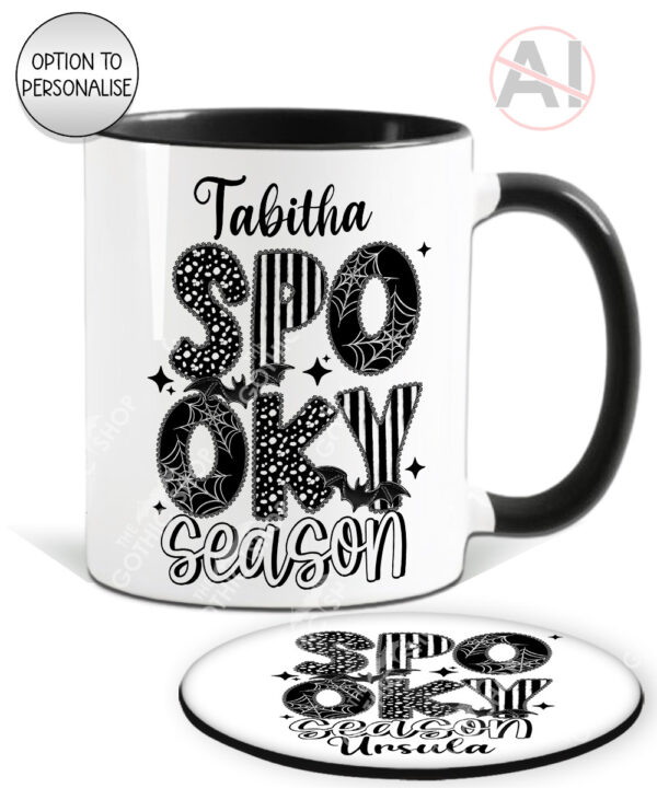 spooky season halloween mug and/or coaster optional to personalise