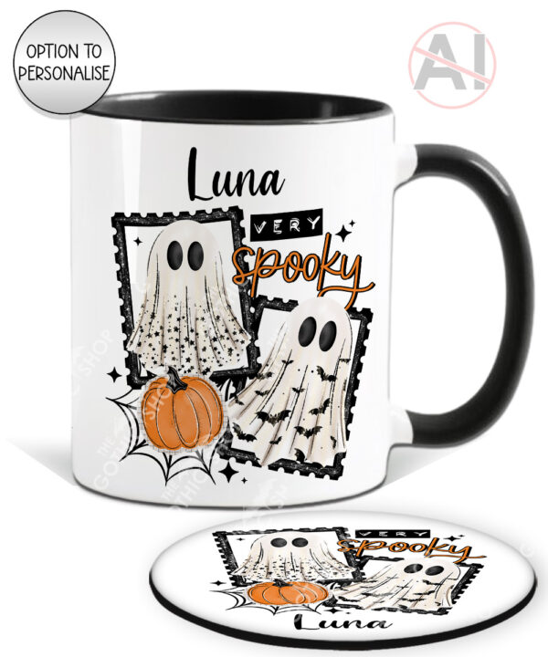 20076 personalised very spooky halloween mug coaster