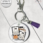 20083 personalised very spooky halloween keyring