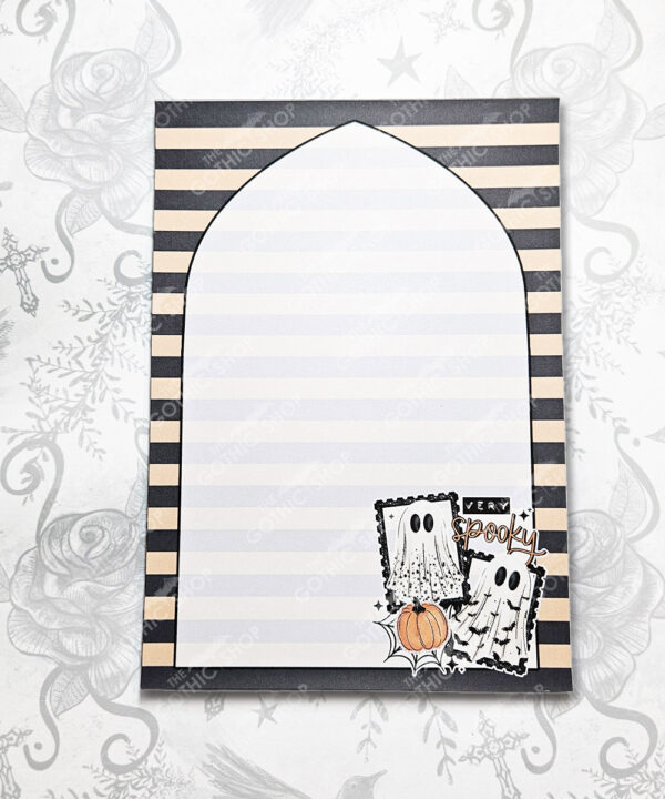 very spooky ghost stamps gothic halloween a5 notepad