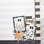 very spooky ghost stamps gothic halloween a5 notepad