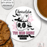 20085 personalised dead inside gothic coaster