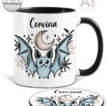 20091 personalised winter bat gothic mug coaster