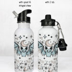 20093 personalised winter bat gothic water bottle 3