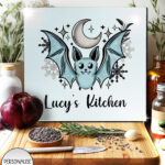 20095 personalised winter bat gothic chopping board 1