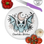 20095 personalised winter bat gothic chopping board 2