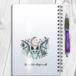 20096 personalised winter bat gothic notebook 2
