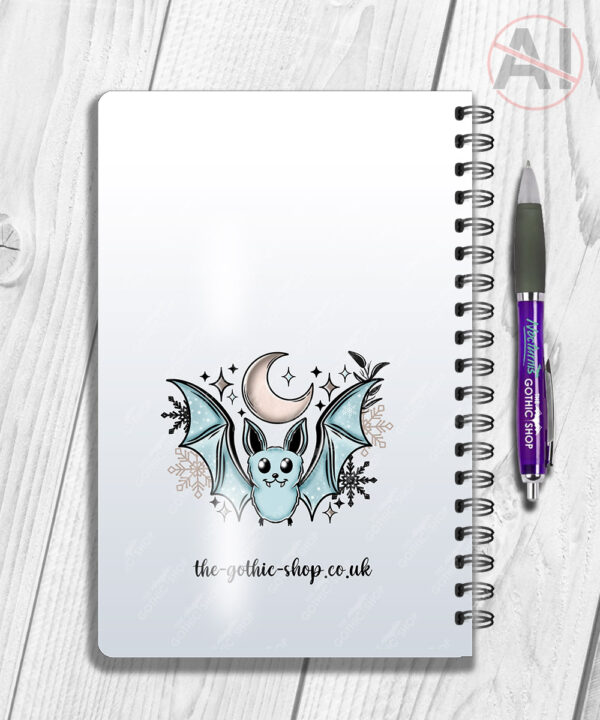 20096 personalised winter bat gothic notebook 2
