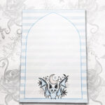 blue winter bat gothic a5 notepad