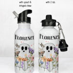 20101 floral ghosties personalised water bottle 1