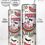 summer spooky ghoul straight tumbler option to personalise