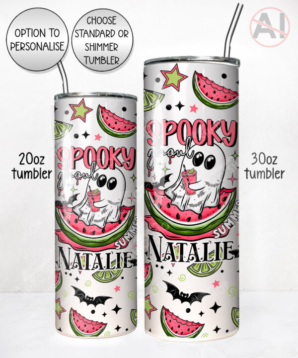 summer spooky ghoul straight tumbler option to personalise