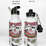 summer spooky ghoul water bottle option to personalise