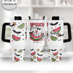 summer spooky ghoul large 40oz tumbler with handle option to personalise