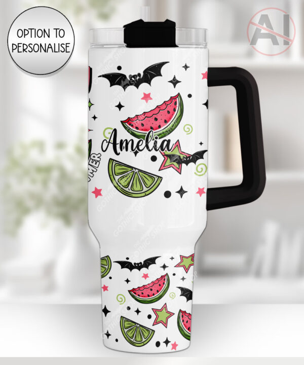 summer spooky ghoul large 40oz tumbler with handle option to personalise
