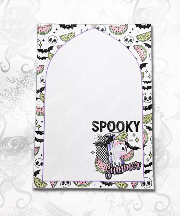 summer spooky skull cocktail a5 notepad