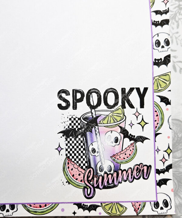 summer spooky skull cocktail a5 notepad