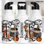 20113 spooky coffee halloween personalised water bottle 1