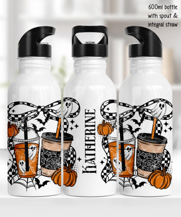 20113 spooky coffee halloween personalised water bottle 1