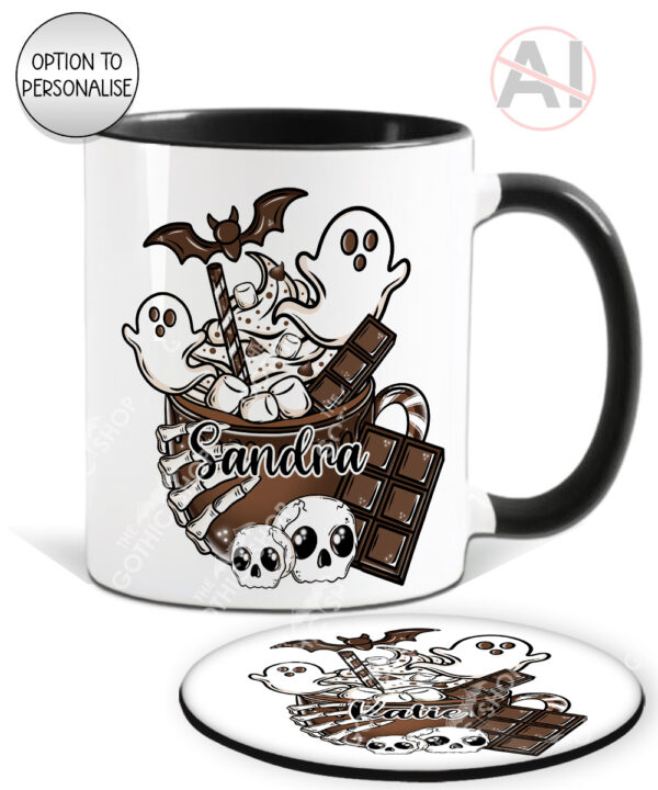 20122 personalised spooky hot chocolate mug coaster