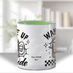 wake me up inside spooky brew gothic halloween mug and/or coaster optional to personalise