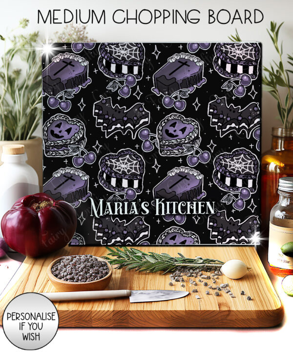 20128 personalised gothic cakes chopping board 1