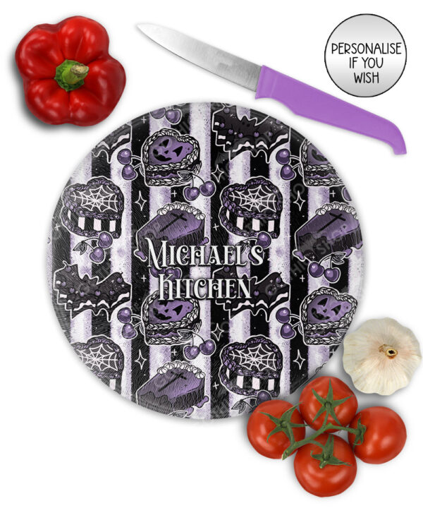 20128 personalised gothic cakes chopping board 2