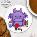 20135 personalised bat school coaster