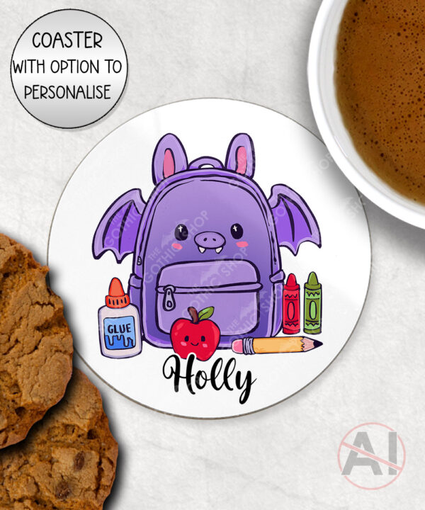 20135 personalised bat school coaster