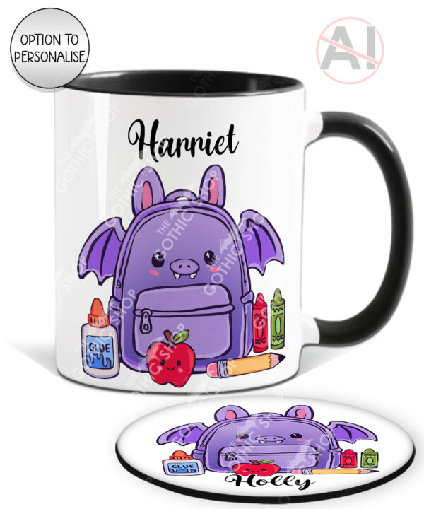 20135 personalised bat school mug coaster