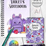 20139 personalised bat school notebook 1