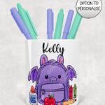 20142 personalised bat school pen pot 1