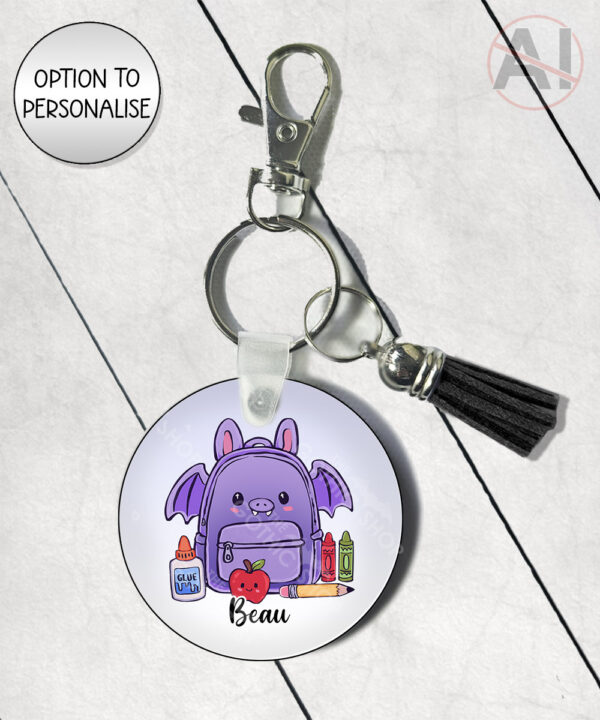 20143 personalised bat school keyring 1