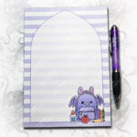purple bat back to school gothic alternative a5 notepad