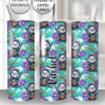 purple bat back to school gothic alternative straight tumbler option to personalise (copy)