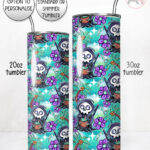 purple bat back to school gothic alternative straight tumbler option to personalise (copy)