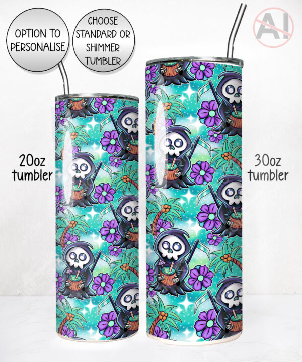 purple bat back to school gothic alternative straight tumbler option to personalise (copy)