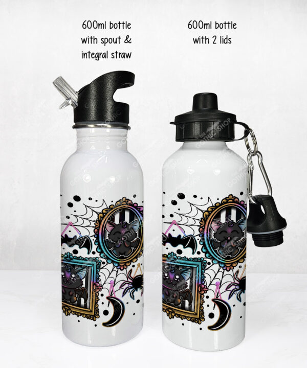 20156 bat frames personalised gothic water bottle 2