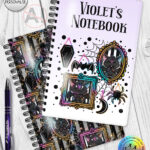 20157 bat frames personalised gothic notebook 1