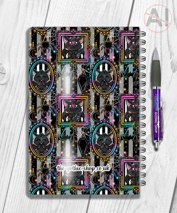 20157 bat frames personalised gothic notebook 3